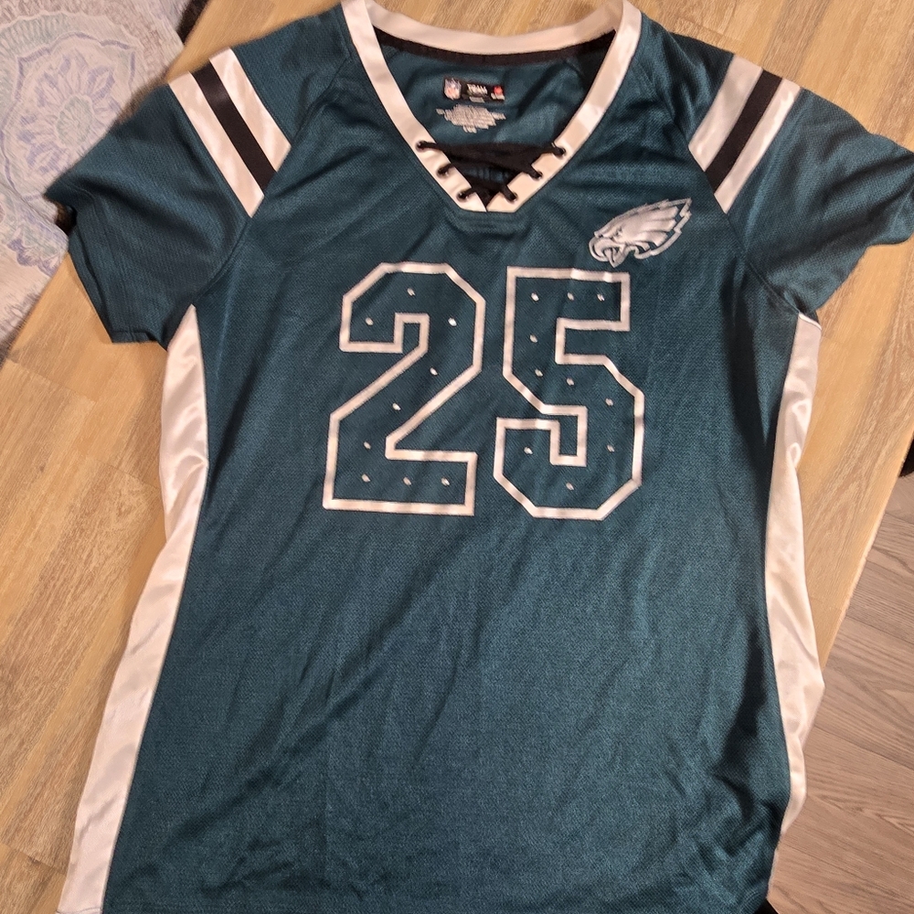 Women’s Philadelphia Eagles #25 McCoy Bling Jersey – NFL Licensed, Size Large